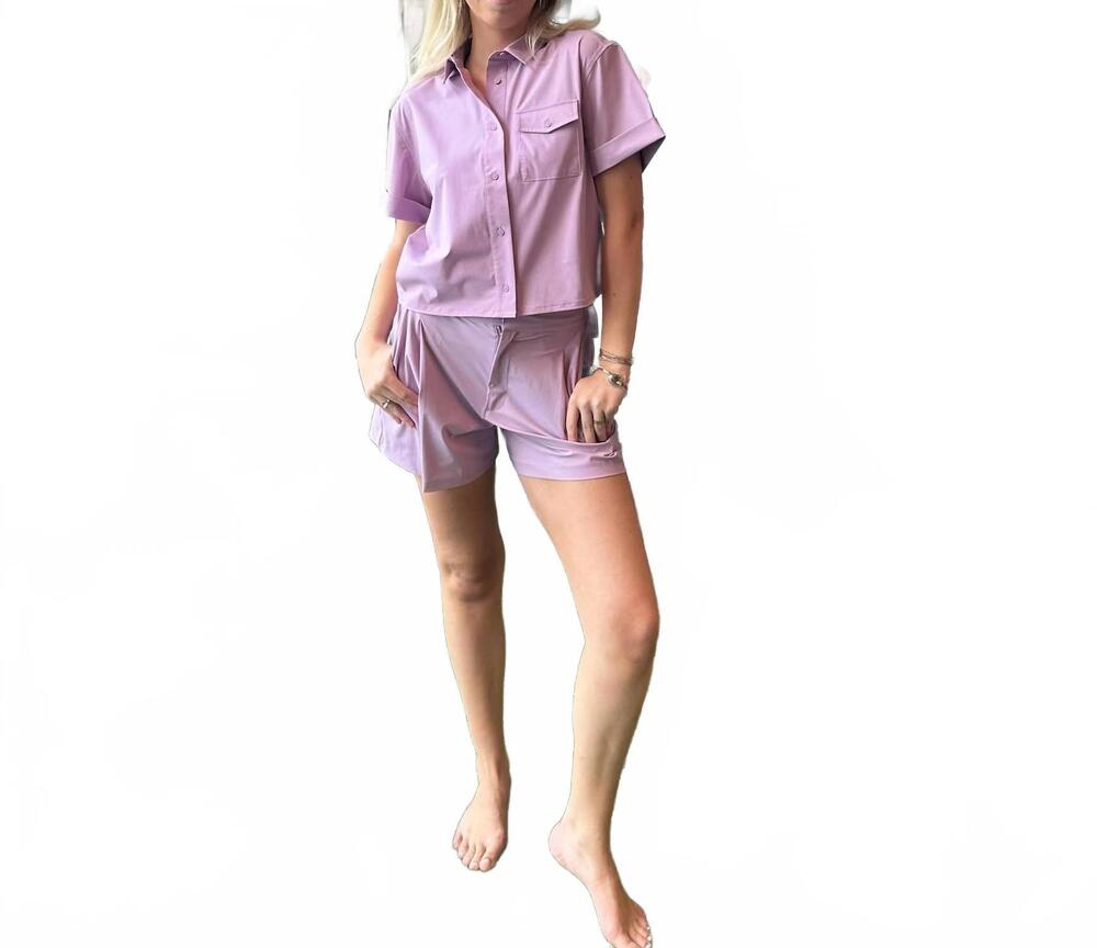 NEW GREYSON CLOTHIERS phoenix trouser shorts in wisteria
